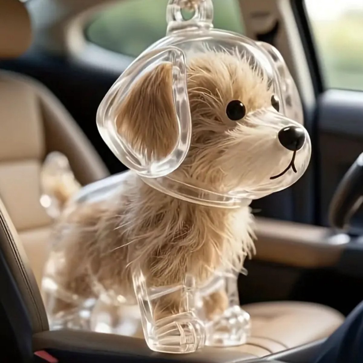 Gedenksleutelhanger Hond – Voor plukje vacht of een kleine hoeveelheid as - Aandenken Huisdier - Herinneringssleutelhanger Hond – Gedenkhanger Hond – Stevig Kunststof – Voor Vacht, As of Aandenken Hond