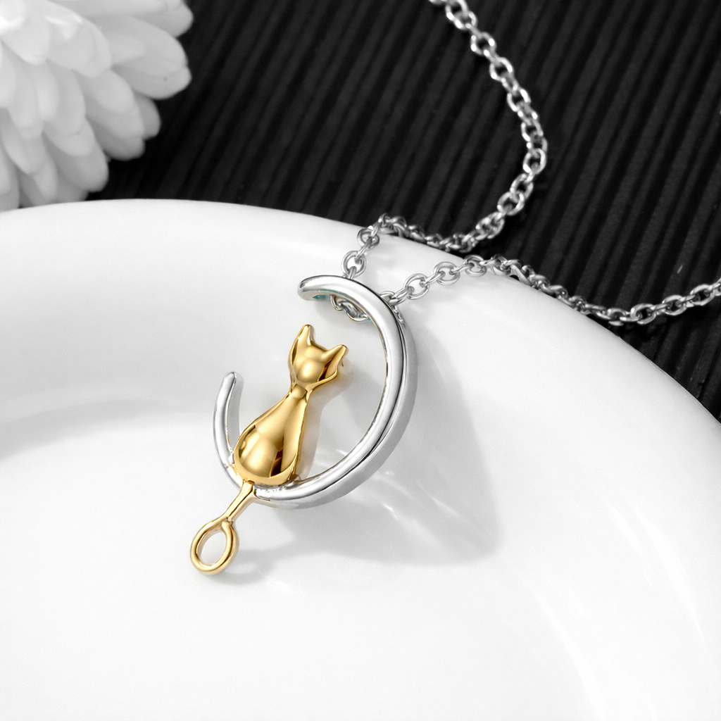 Katzenanhänger - Gold- und Silberfarbe