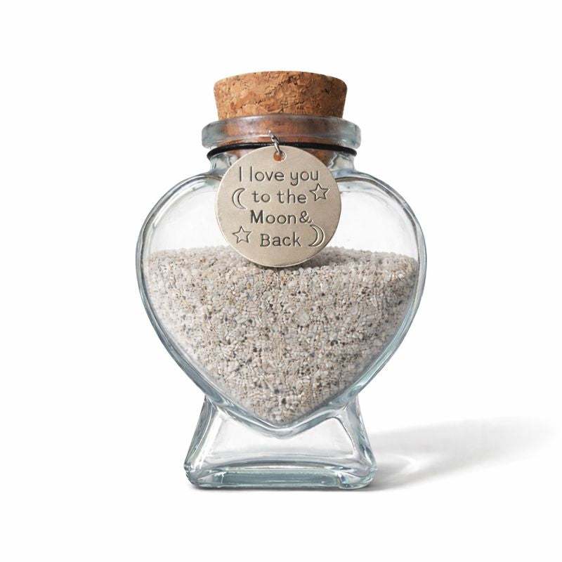 Gedenkflasche - Runder Anhänger mit Text