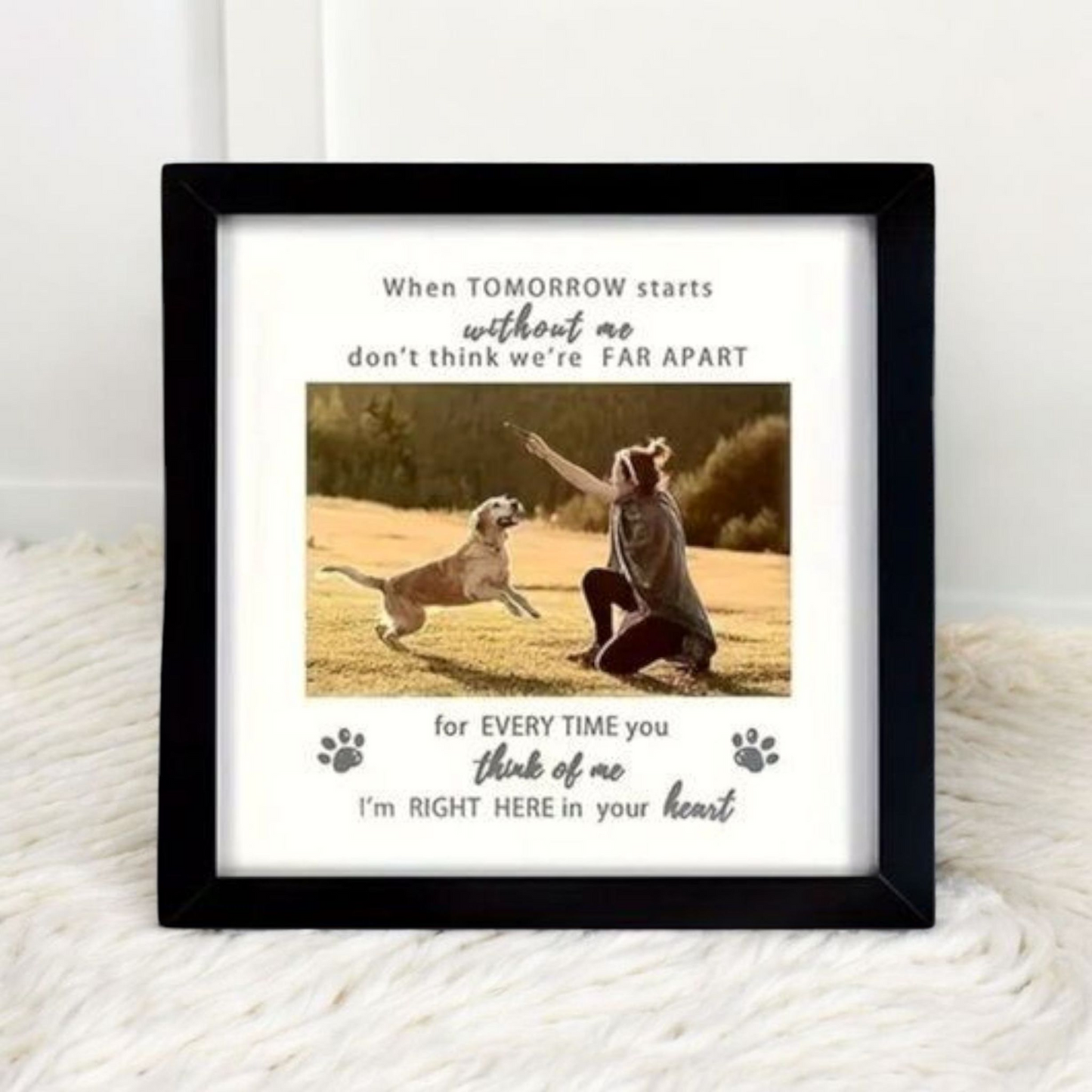 Herdenkingsfotolijst met asbuisje