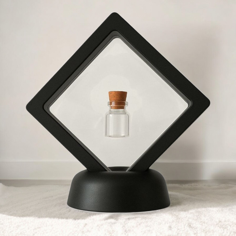 Lijstje voor aandenken - incl klein asbuisje - Blijvende herinnering kat of hond - voor het bewaren van as of plukjes haar huisdier