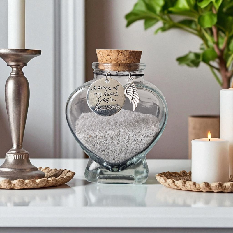 Stijlvol herinneringsflesje voor een klein beetje as of haar van je huisdier.