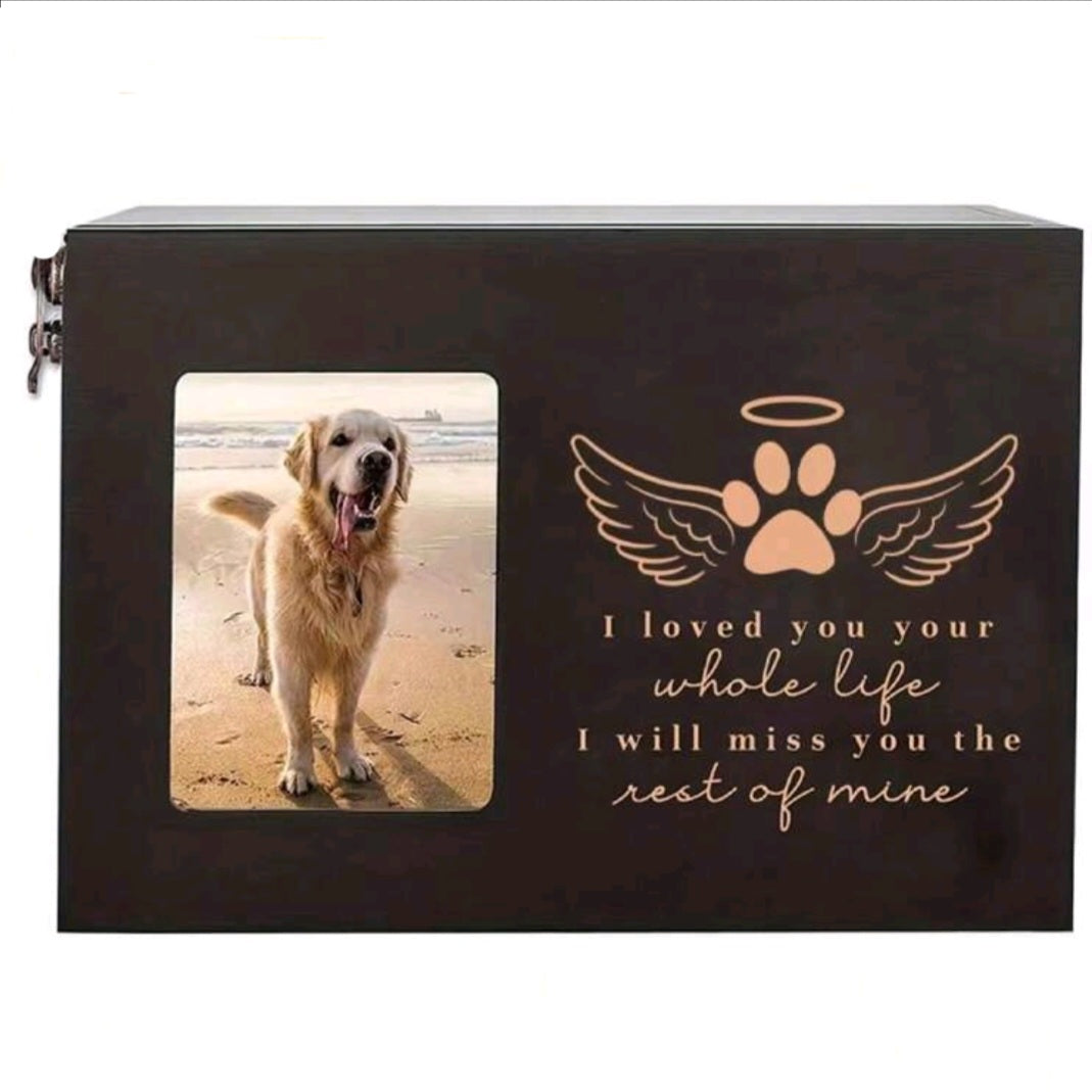 Urn Zwart - met fotolijstje