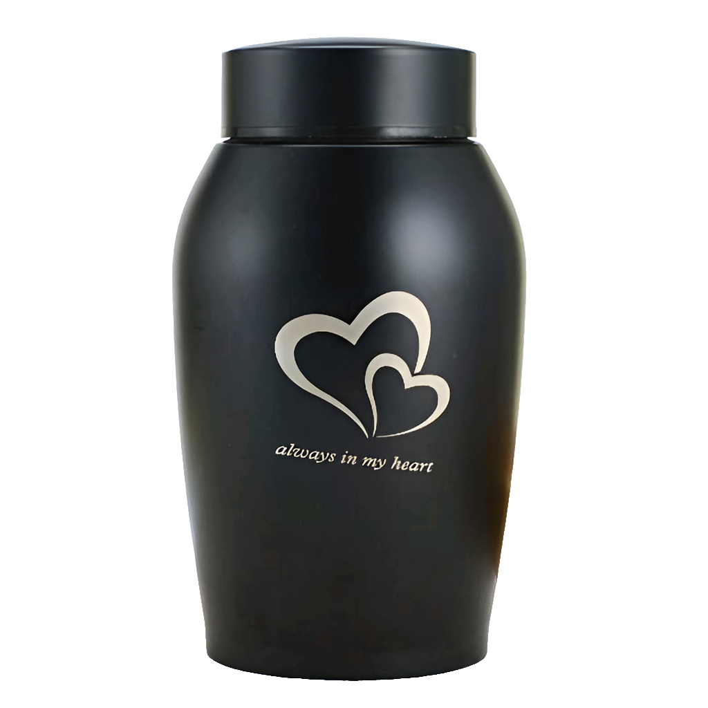 Urne Schwarz - Edelstahl 250 ML - Immer in meinem Herzen