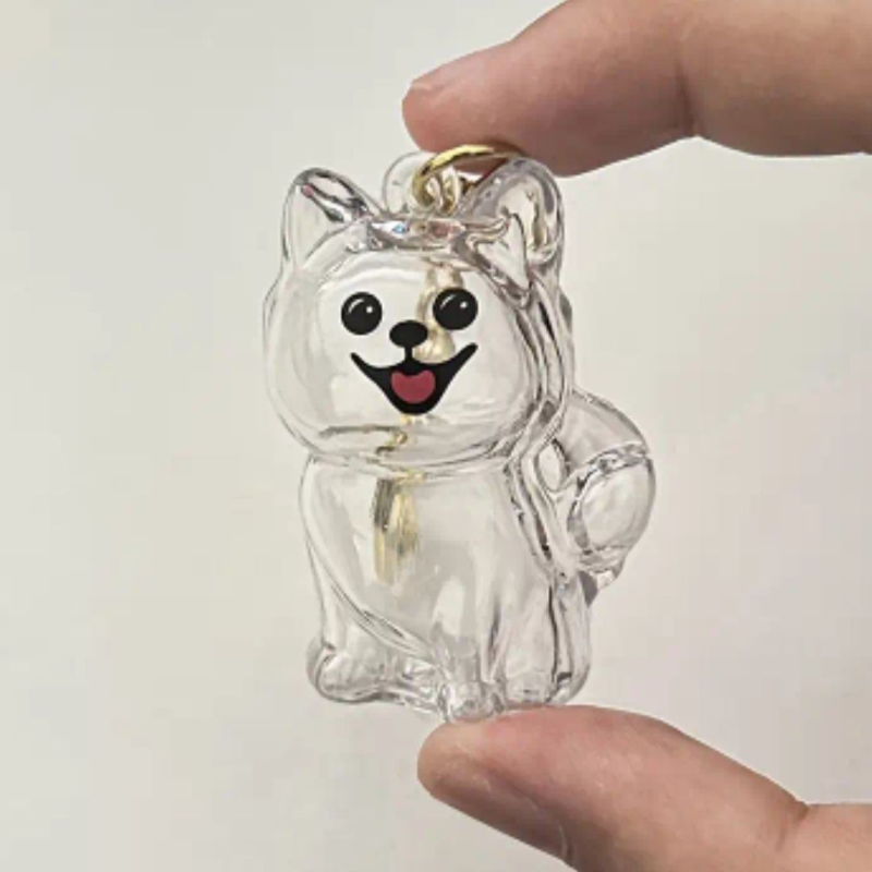 Gedenksleutelhanger Hond – Voor plukje vacht of een kleine hoeveelheid as - Aandenken Huisdier - Herinneringssleutelhanger Hond – Gedenkhanger Hond – Stevig Kunststof – Voor Vacht, As of Aandenken Hond