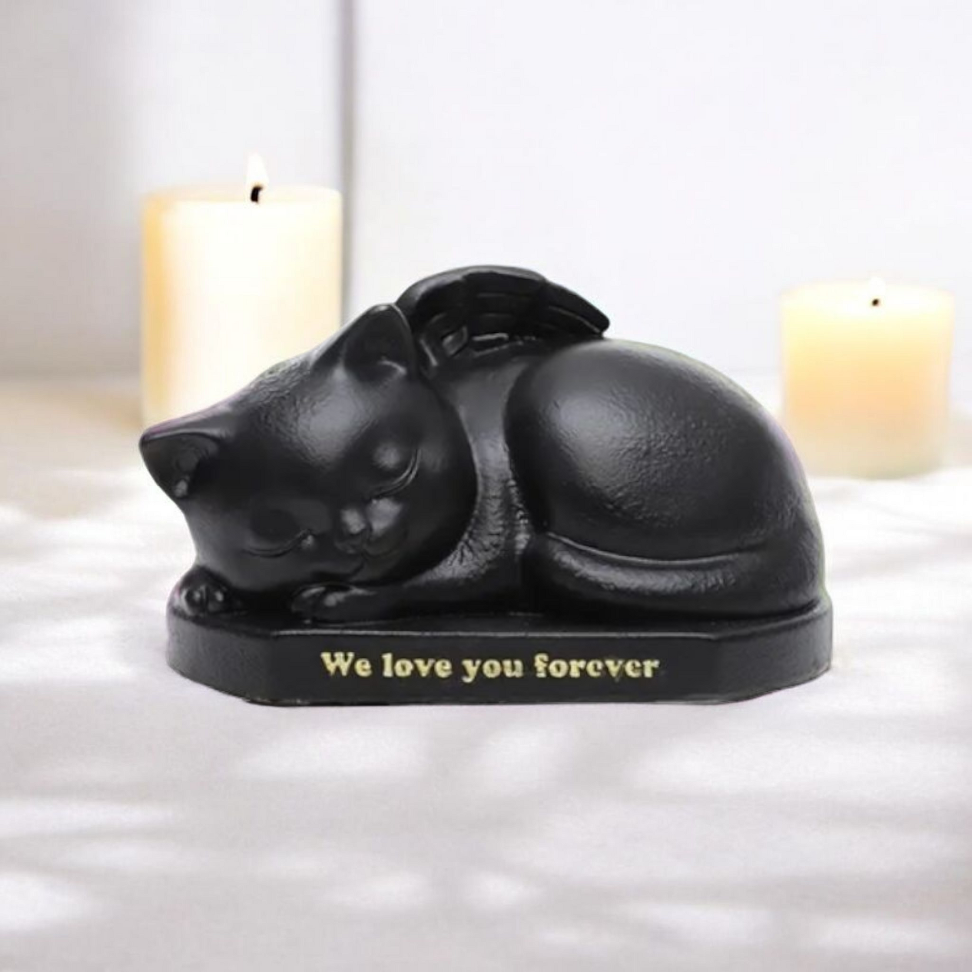 Urn voor kat - Slapend Poesje - Zwart