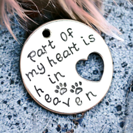 Gedenkflasche - Runder Anhänger mit Text