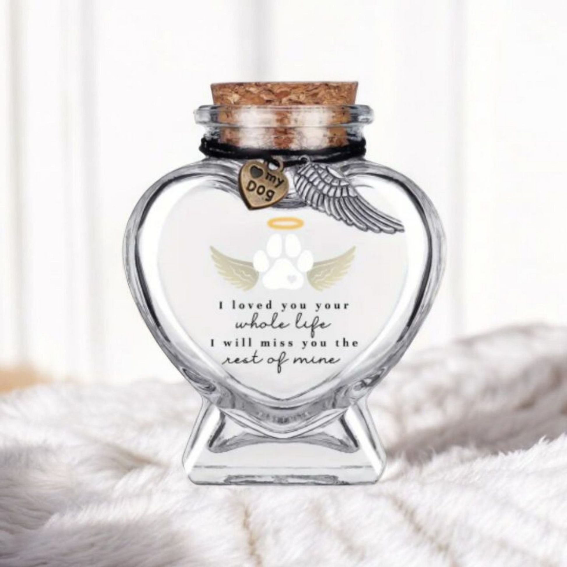 Gedenkflesje  voor as, haar of aandenken