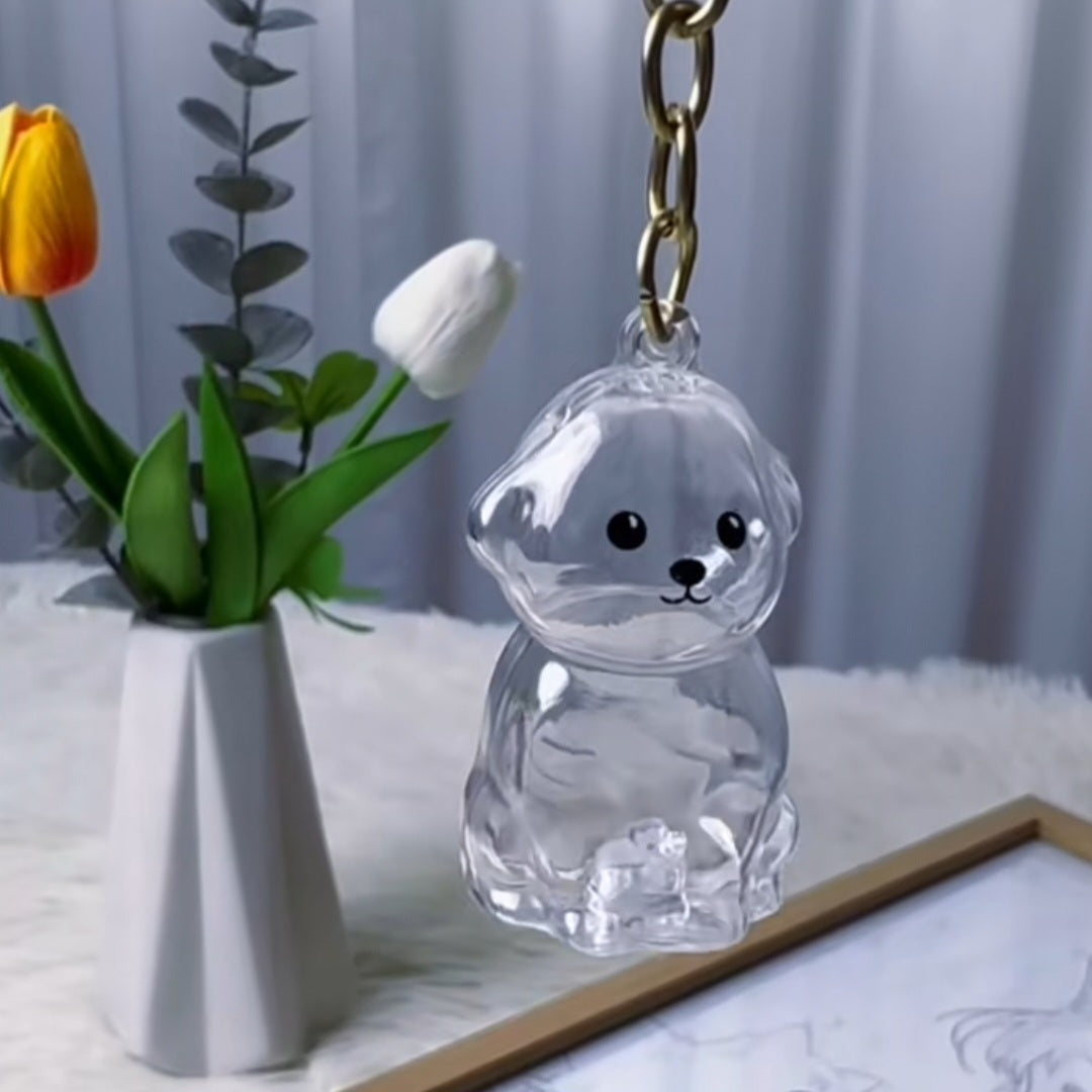 Gedenksleutelhanger Hond – Voor plukje vacht of een kleine hoeveelheid as - Aandenken Huisdier - Herinneringssleutelhanger Hond – Gedenkhanger Hond – Stevig Kunststof – Voor Vacht, As of Aandenken Hond