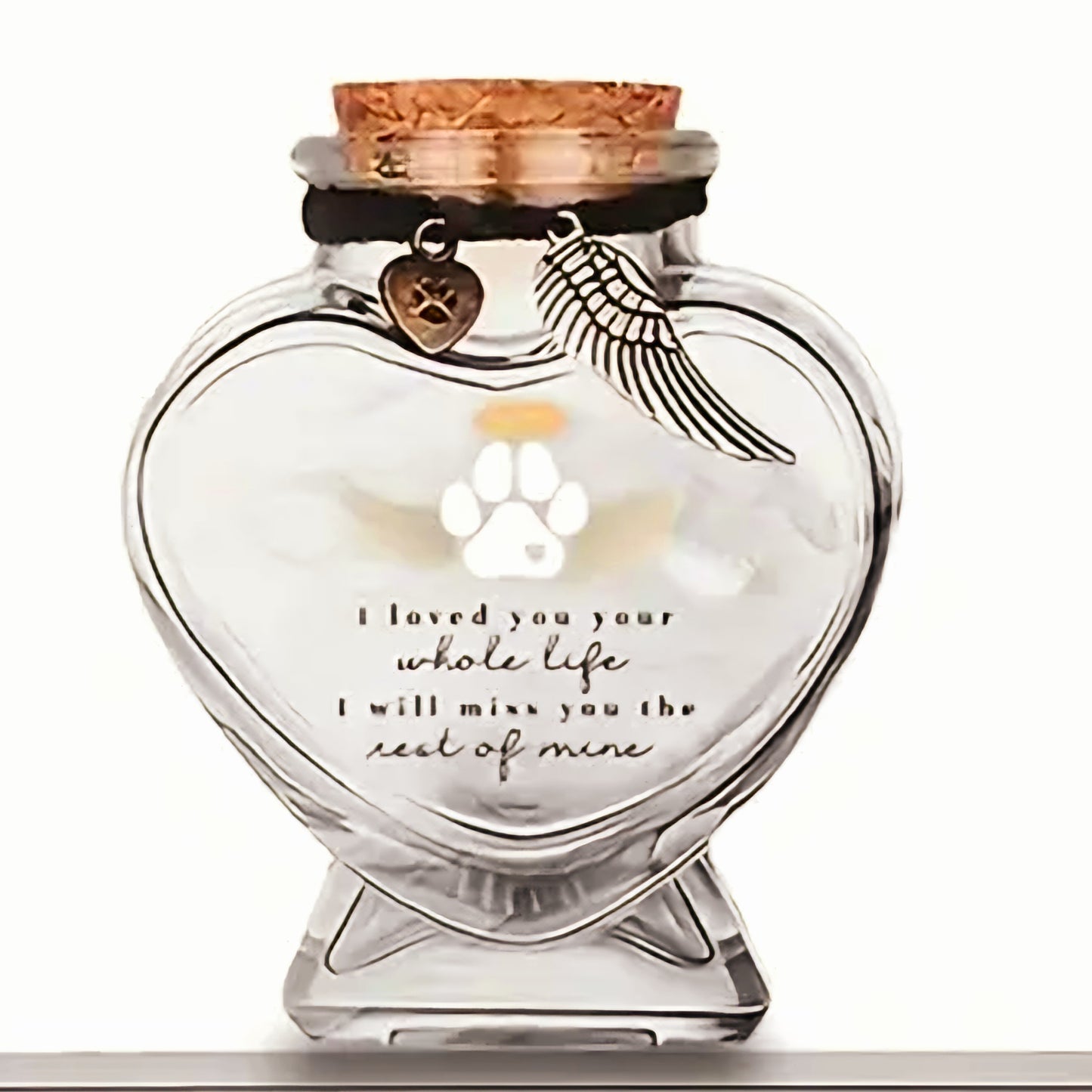 memorial fles voor kat, gedenkflacon, herinnering kat, aandenken voor kat, bewaren plukjes vacht, gedenkflesje voor kat