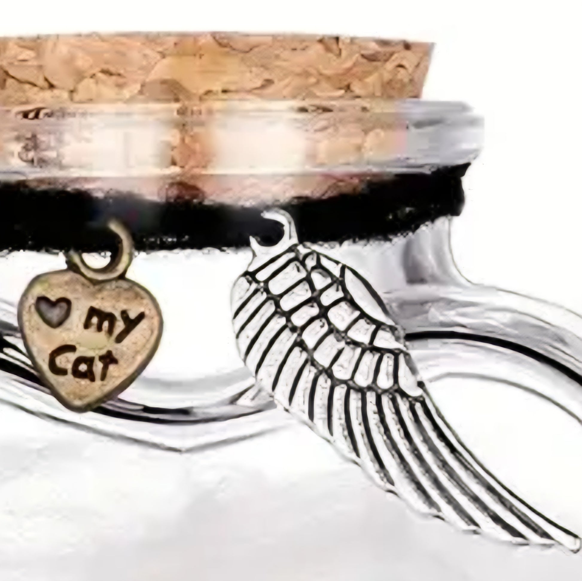 memorial fles voor kat, gedenkflacon, herinnering kat, aandenken voor kat, bewaren plukjes vacht, gedenkflesje voor kat