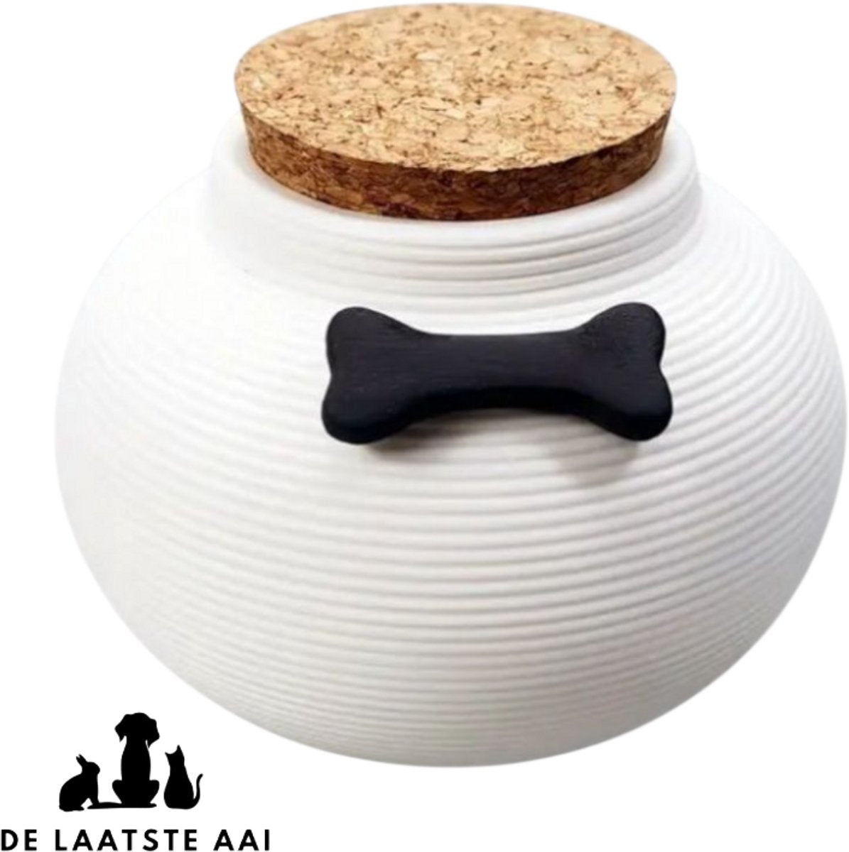 Schwarze Urne - 350 ml - mit Erinnerungsanhängern