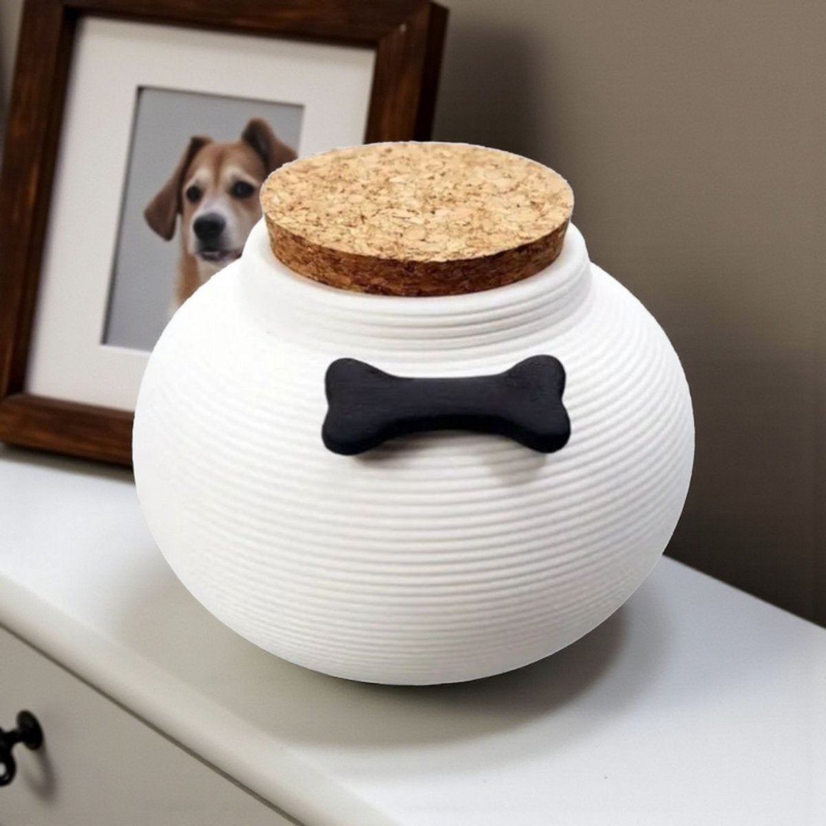 Schwarze Urne - 350 ml - mit Erinnerungsanhängern