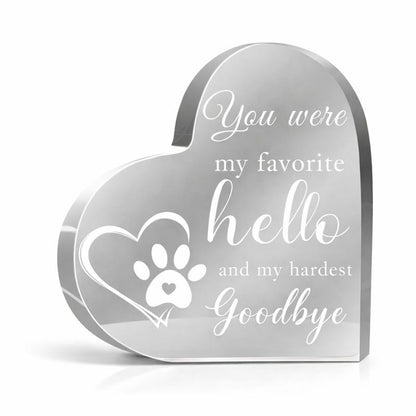 Herdenkingsbeeld voor huisdier - Favorite hello