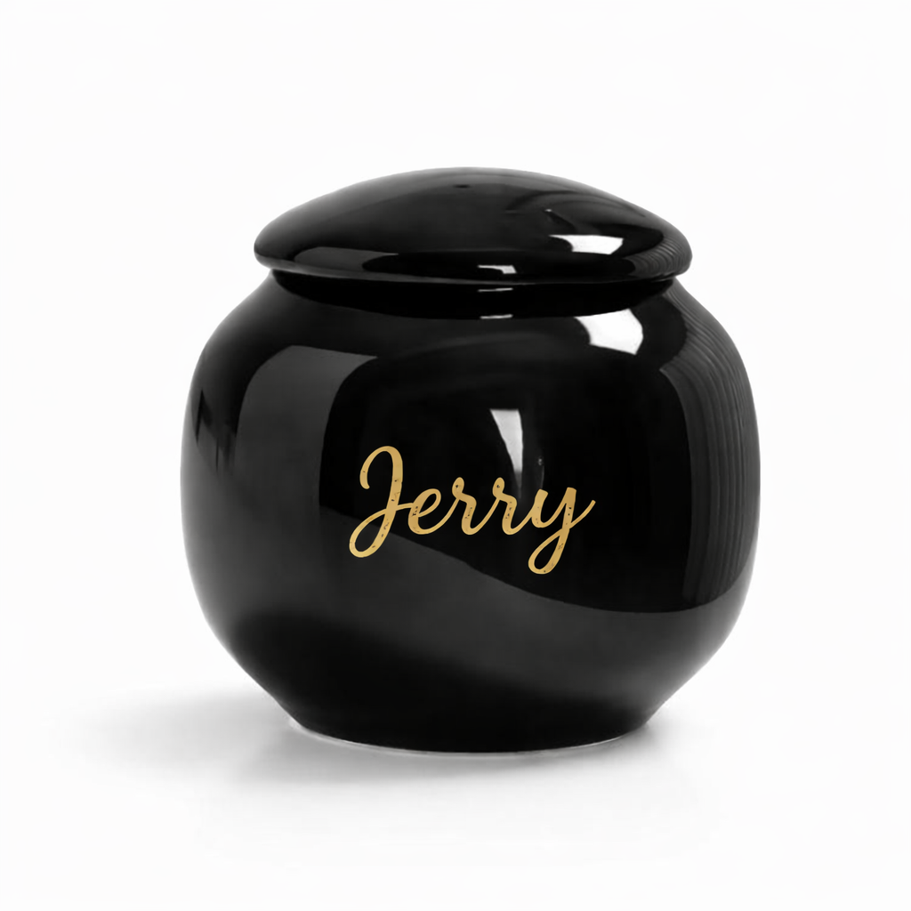Mini-Urne – 80 ml – Schwarz – Mit Anhänger