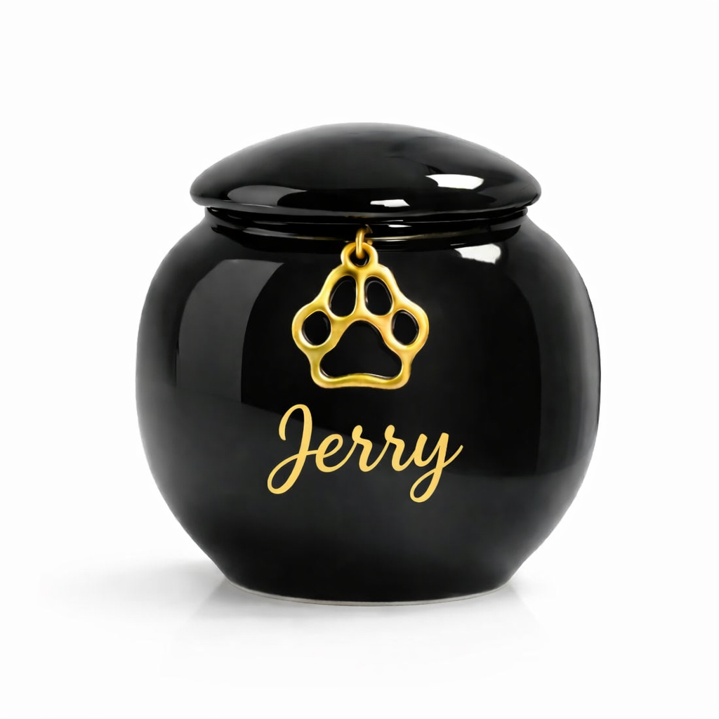 Mini-Urne – 80 ml – Schwarz – Mit Anhänger