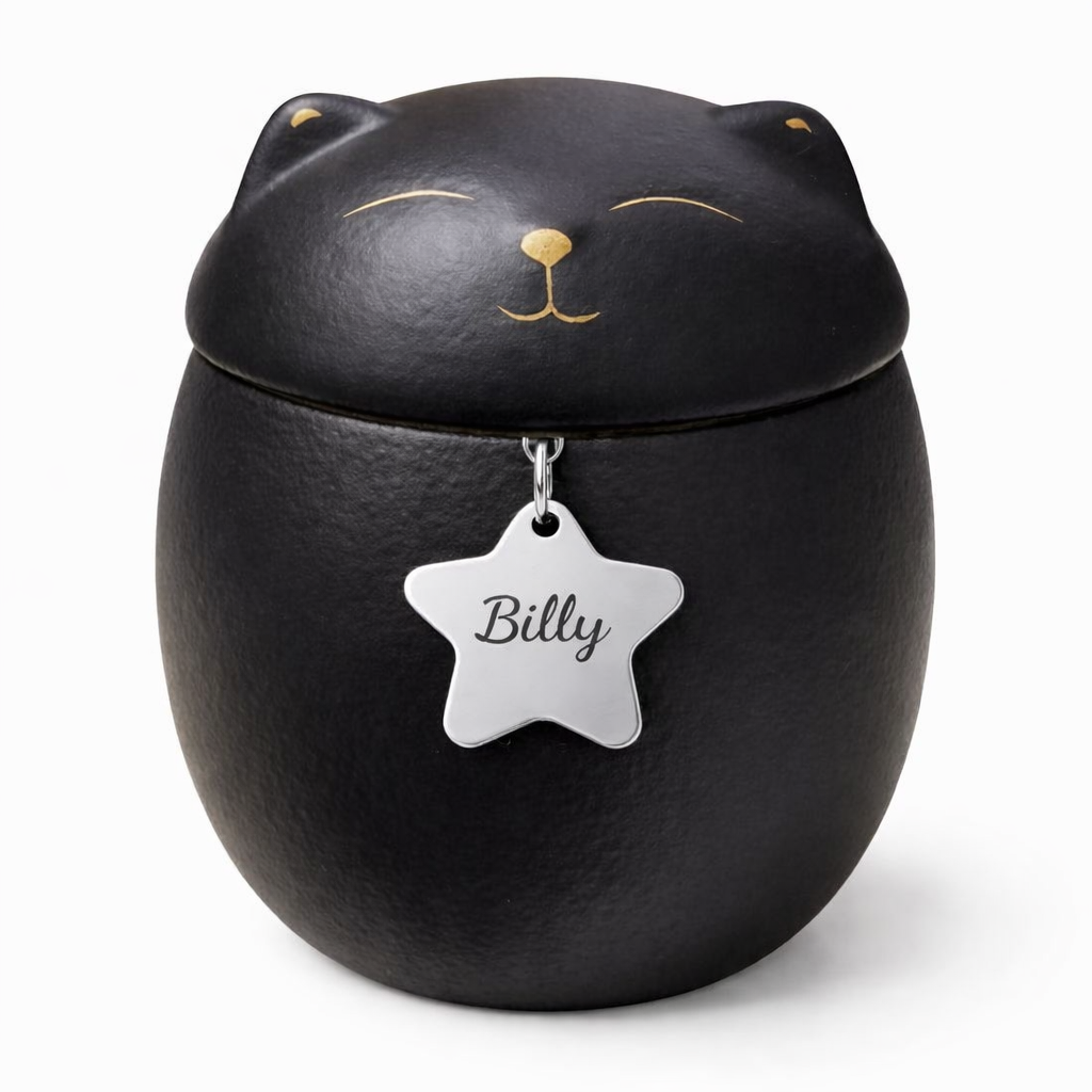 Urnenkatze – 150 ml – Schwarz