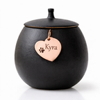 Urn Kat - 200 ML - Zwart - Met Hangertjes