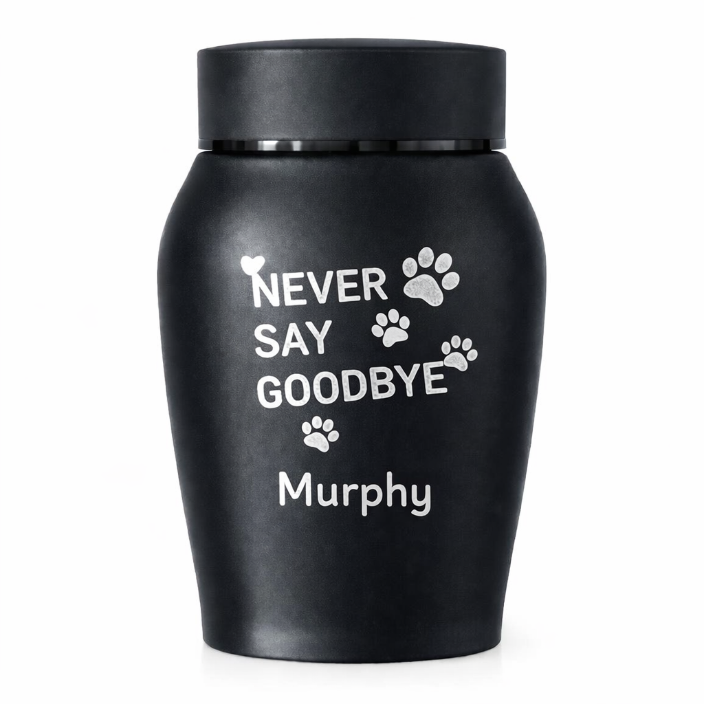 Urne – 250 ml – Schwarz – Sag niemals Lebewohl
