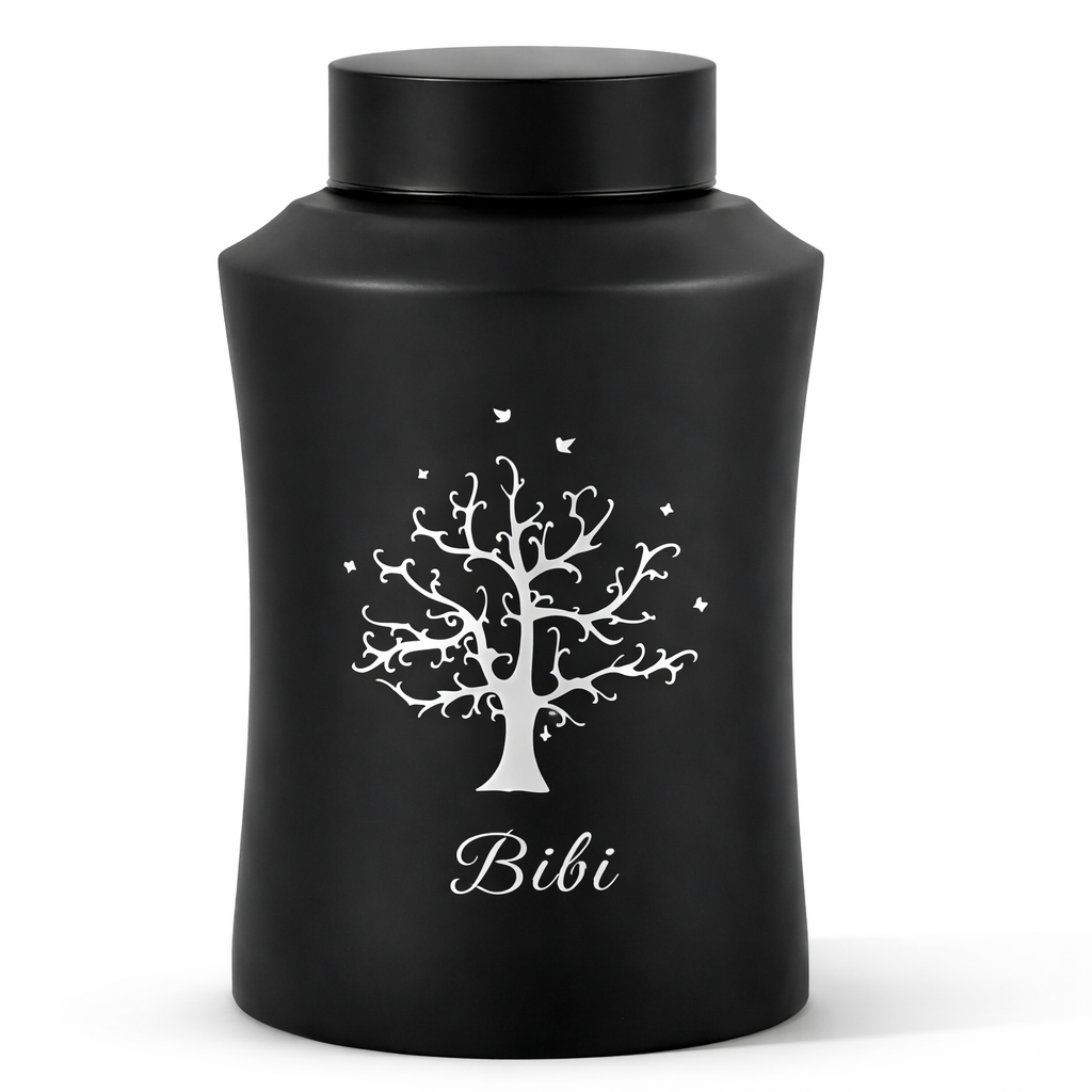 Urne – 250 ml – Schwarz – Baum des Lebens