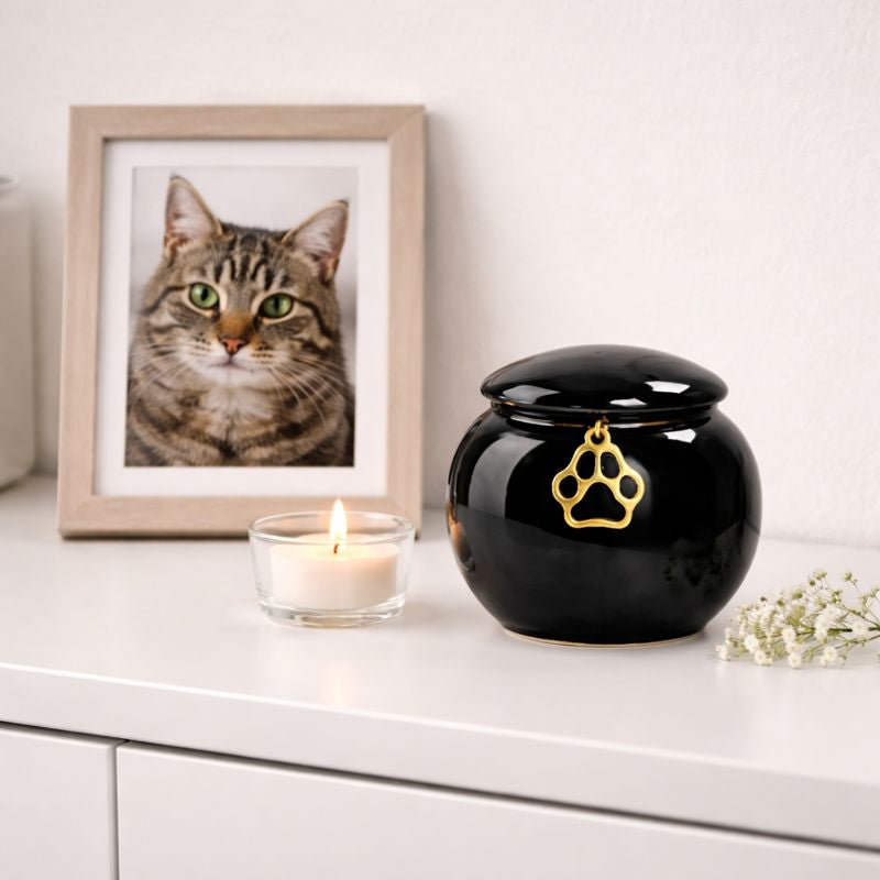 mini urn - ontworpen om een gedeelte van de as te bewaren