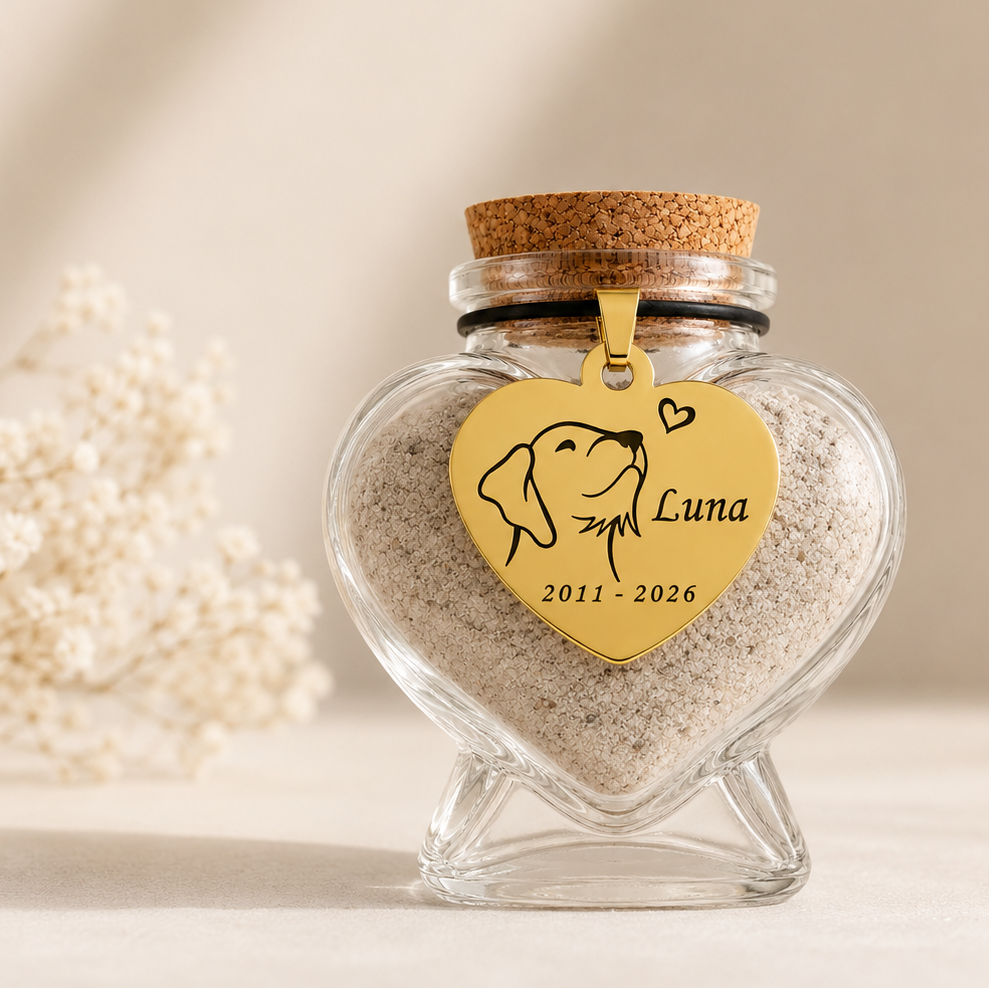 Memorial flesje - Kat of Hond