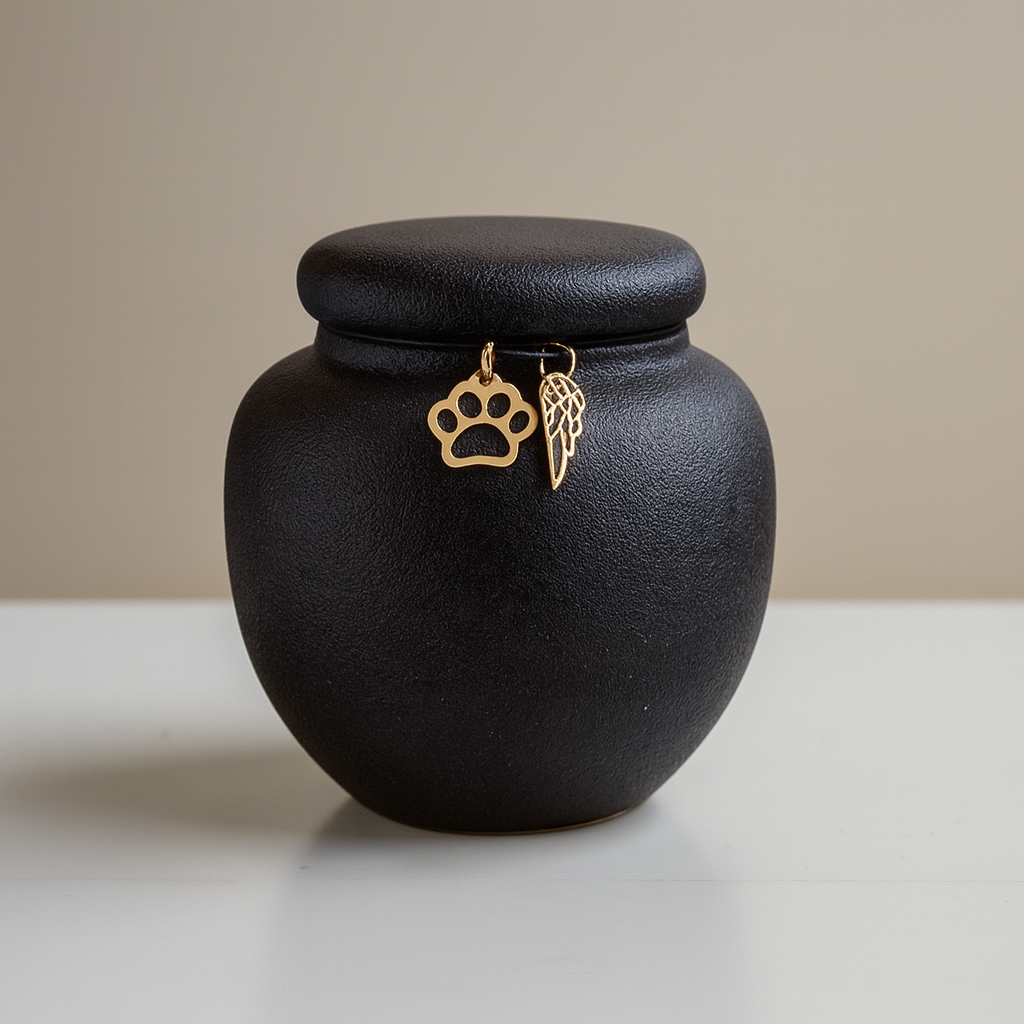 Miniurne mit Erinnerungsanhängern - 100 ml