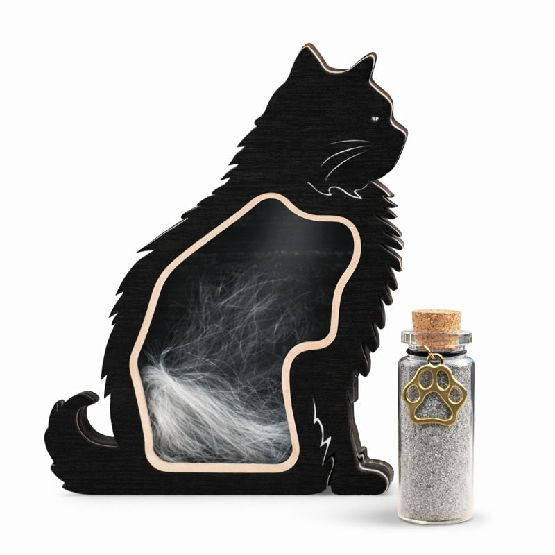 Erinnerungskatze - Holz - Schwarz