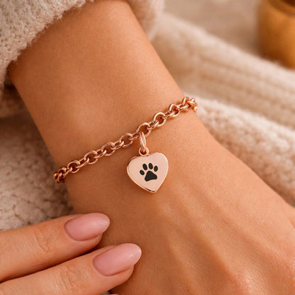 Aschearmband – Pfotenabdruck – Gold, Silber, Roségold und Schwarz