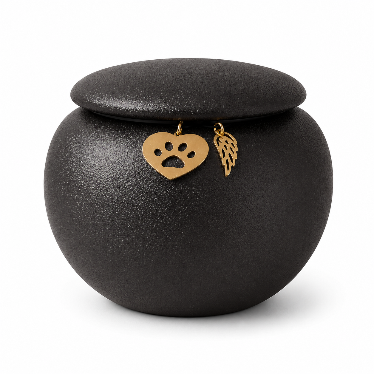 Urne - 250 ml - schwarz - mit Anhängern