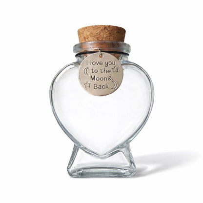 Gedenkflasche - Runder Anhänger mit Text