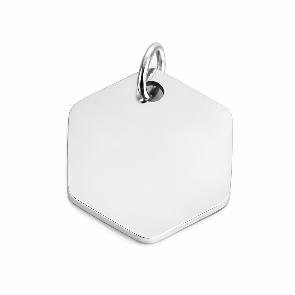 Anhänger mit Gravur - Hexagon