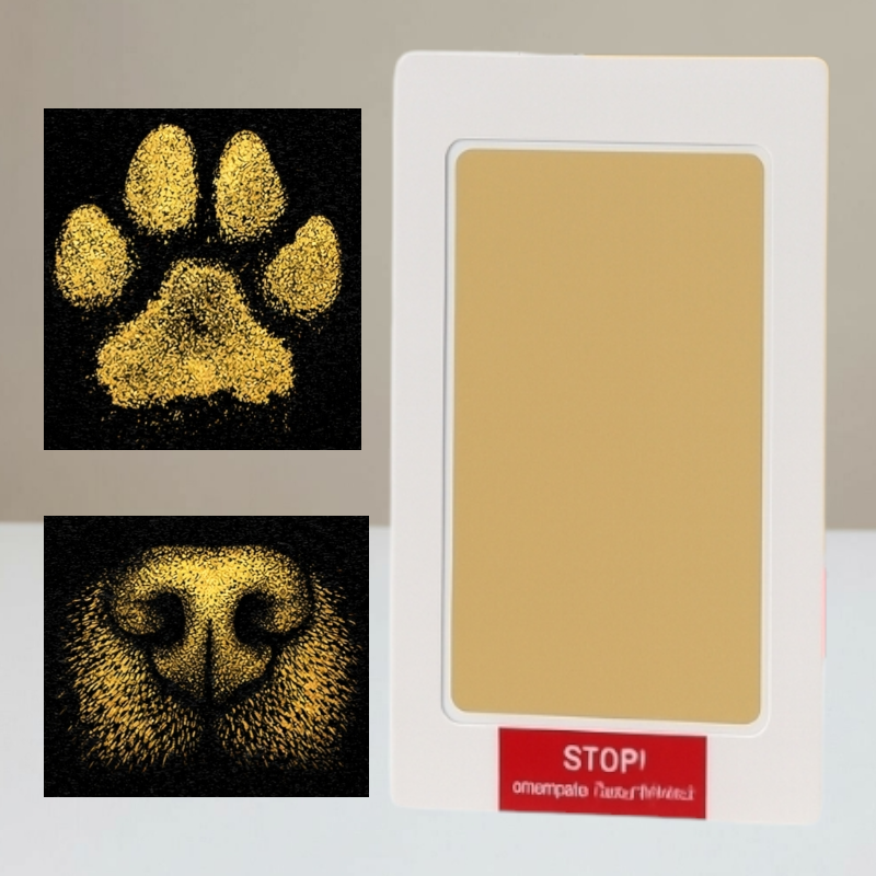 Inktloze poot- of neusafdruk printkit - Goud