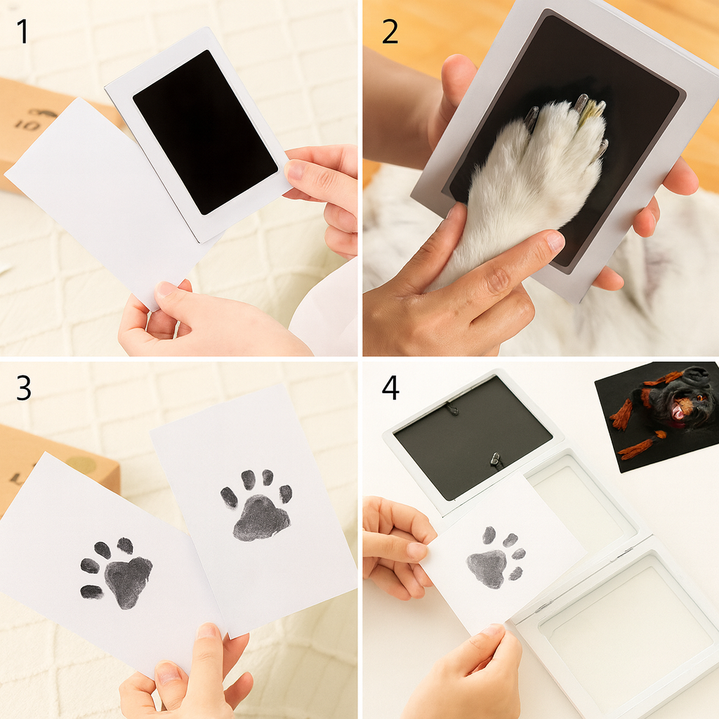 Inktloze poot- of neusafdruk printkit - Goud