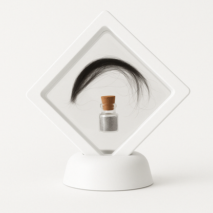 Lijstje voor aandenken - incl klein asbuisje - Blijvende herinnering kat of hond - voor het bewaren van as of plukjes haar huisdier
