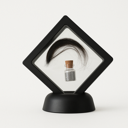 Lijstje voor aandenken - incl klein asbuisje - Blijvende herinnering kat of hond - voor het bewaren van as of plukjes haar huisdier
