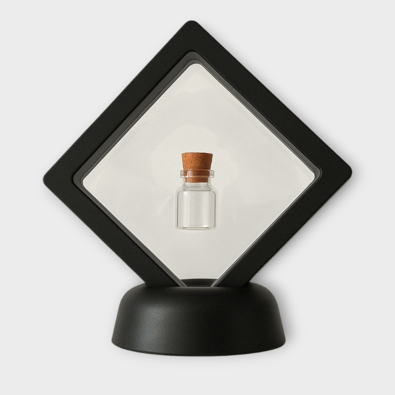 Lijstje voor aandenken - incl klein asbuisje - Blijvende herinnering kat of hond - voor het bewaren van as of plukjes haar huisdier
