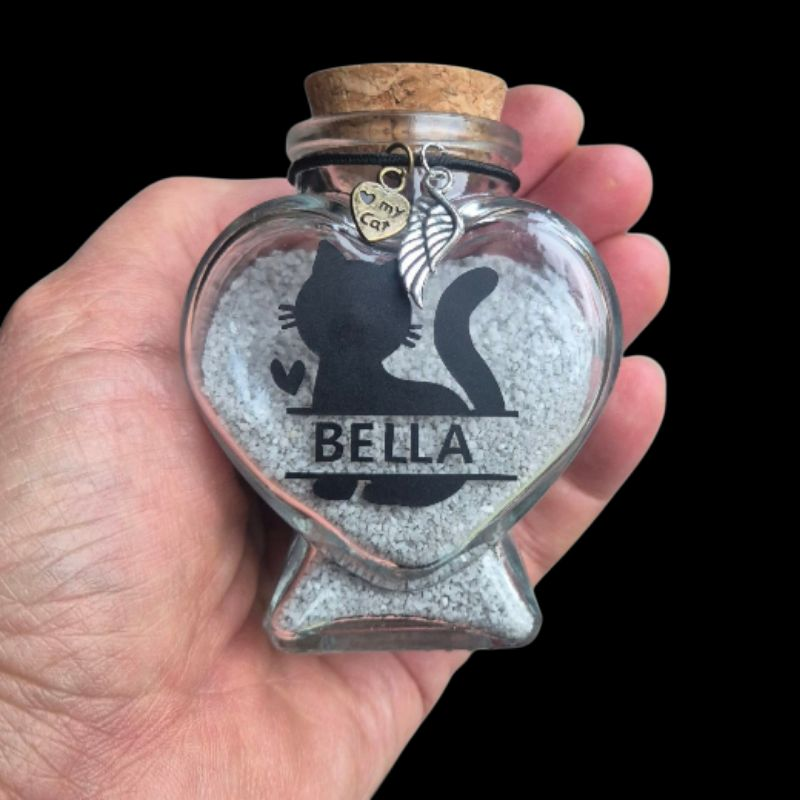 Gedenkflasche mit Namen