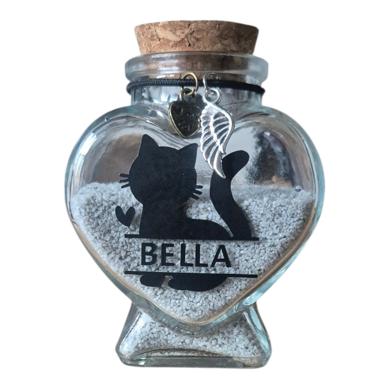 Gedenkflasche mit Namen