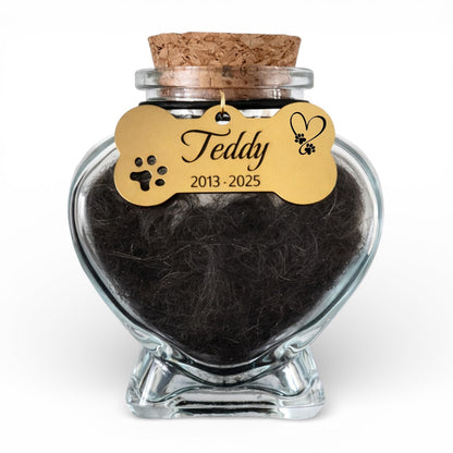 Gedenkflasche – Hund – Gravierter Anhänger
