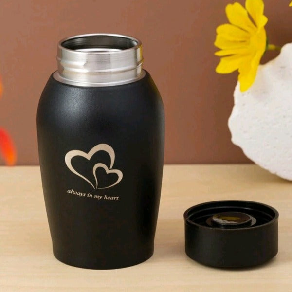  zwart urn van roestvrij staal ( RVS ) 