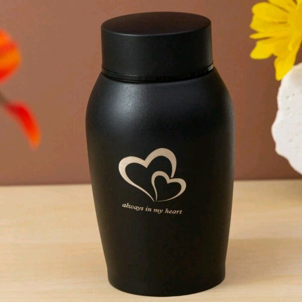  zwart urn van roestvrij staal ( RVS ) 