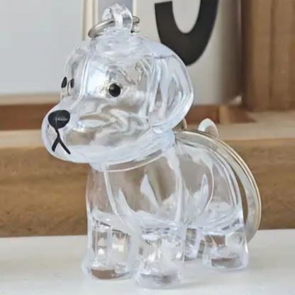 Gedenksleutelhanger Hond – Voor plukje vacht of een kleine hoeveelheid as - Aandenken Huisdier - Herinneringssleutelhanger Hond – Gedenkhanger Hond – Stevig Kunststof – Voor Vacht, As of Aandenken Hond
