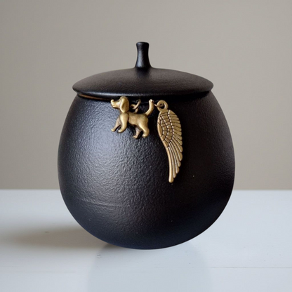 Miniurne mit Erinnerungsanhängern - 200 ml - Hund und Katze