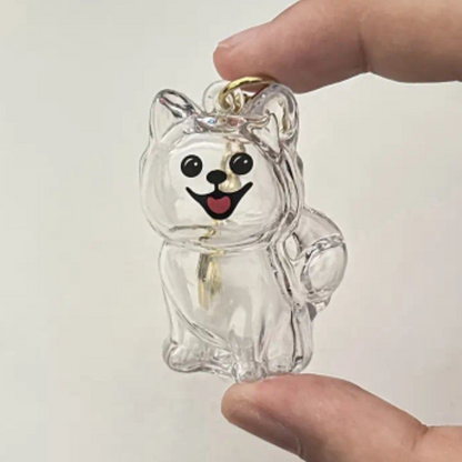 Gedenksleutelhanger Hond – Voor plukje vacht of een kleine hoeveelheid as - Aandenken Huisdier - Herinneringssleutelhanger Hond – Gedenkhanger Hond – Stevig Kunststof – Voor Vacht, As of Aandenken Hond
