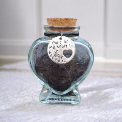 Gedenkflasche - Runder Anhänger mit Text