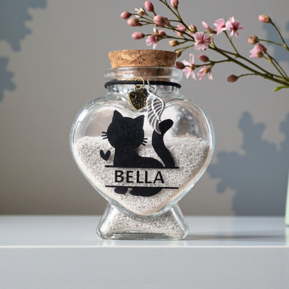 Gedenkflasche mit Namen