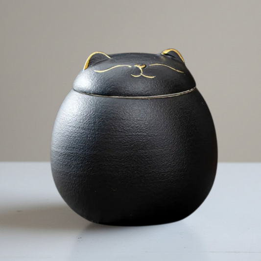 Mini-Urne für Katze - Schwarz - 8,4 x H 8,6 cm