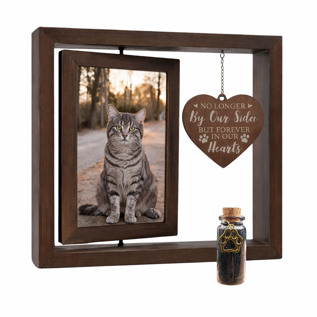 Herdenkingsfotolijst met Asbuisje - Kat