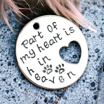 Gedenkflasche - Runder Anhänger mit Text